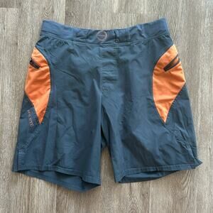 Hylete Helix Athletic 9" Shorts Grey & Orange Medium